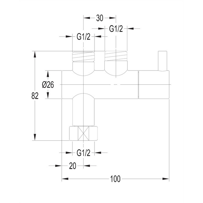 (РАСПРОДАЖА) Регулятор температуры для смесителя с таймером OMNIRES Y Y8877CR (хром)